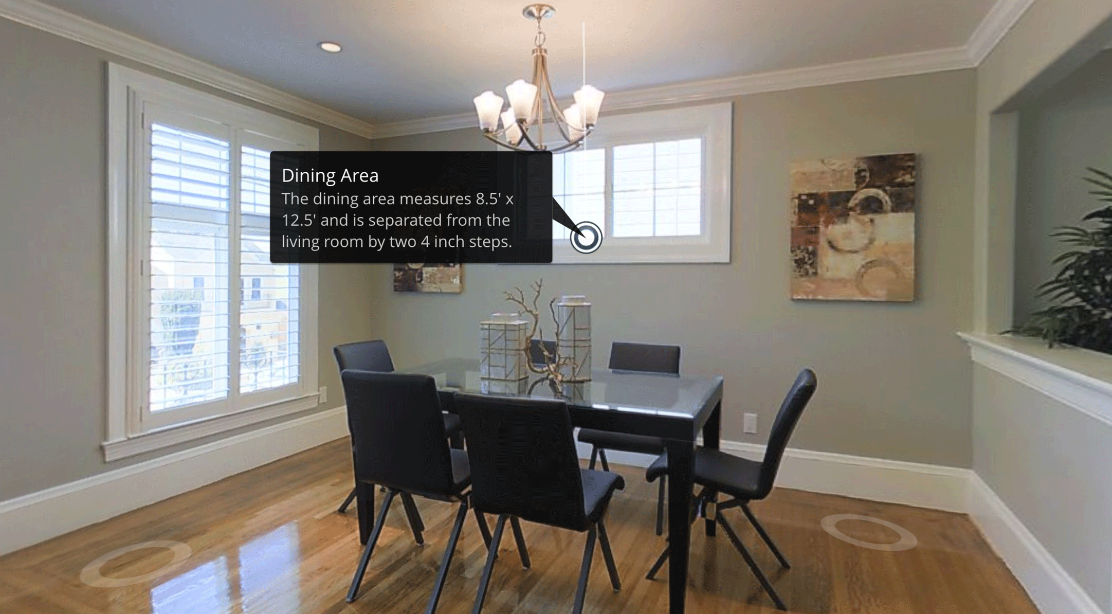 Dining room virtual tour